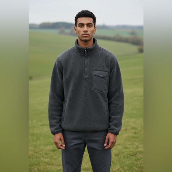 NWOT, Joe's Jeans, Men's Grey Zip-Up Sweater, XL 🍂 - Picture 1 of 10